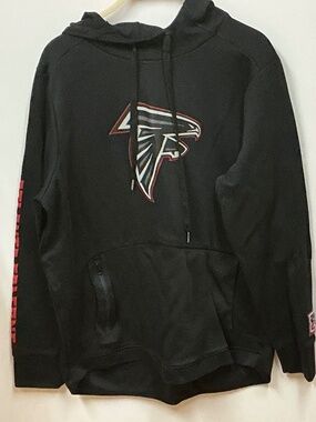 Atlanta Falcons NFL Black Hoodie Size XL 100% Polyester